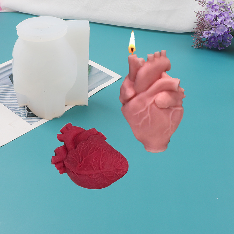DIY Human Heart Silicone Candl - đánh giá và giá Soap Making Diy Kit