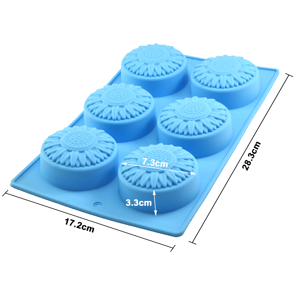 6 Cavity Silicone molds Flower - đánh giá và giá Soap Making Kit For Beginners