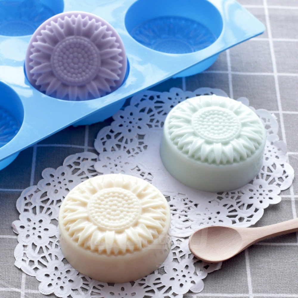 6 Cavity Silicone molds Flower - đánh giá và giá Soap Making Kit For Beginners
